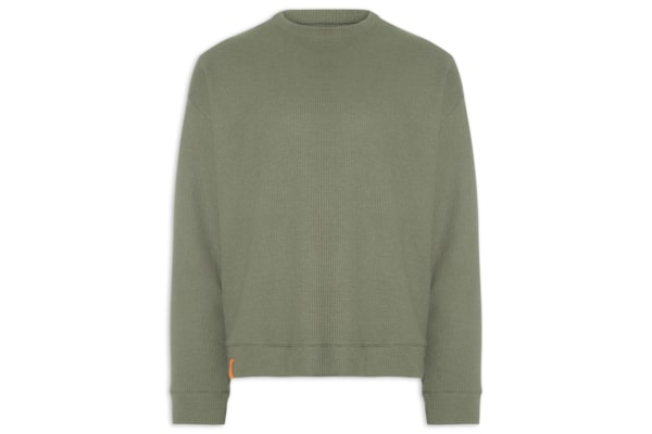 Casaco Moletom Masculino Waffle Texture - Verde