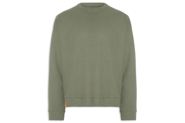 Casaco Moletom Masculino Waffle Texture - Verde