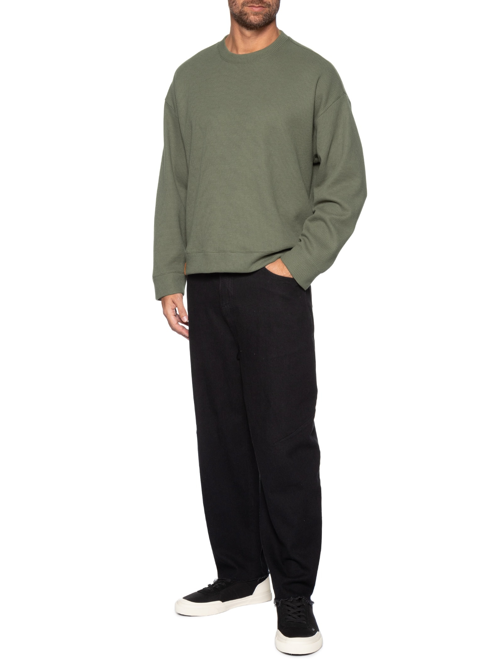 Casaco Moletom Masculino Waffle Texture Verde Osklen