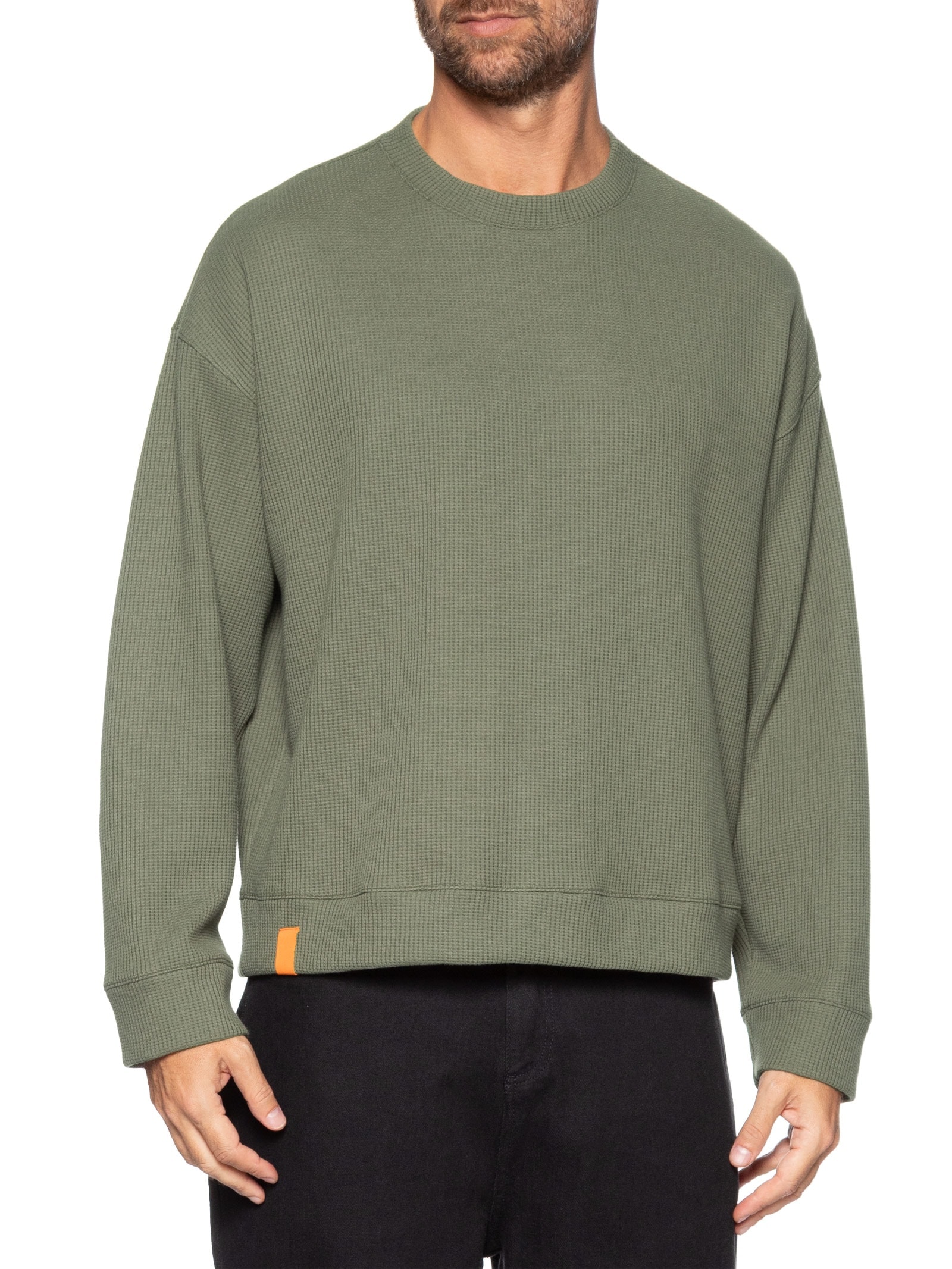 Casaco Moletom Masculino Waffle Texture Verde Osklen