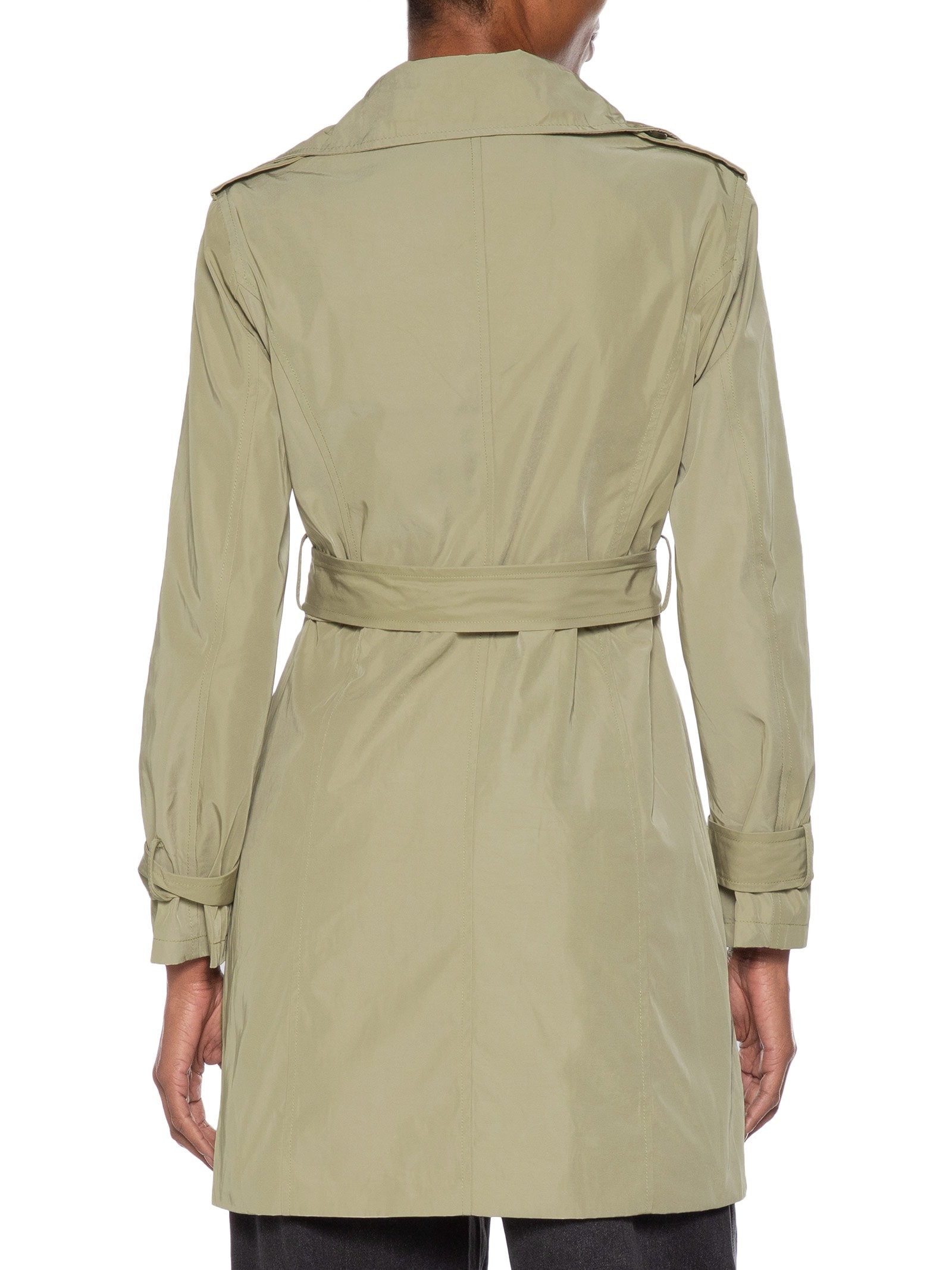 Casaco Trench Coat Feminino Alongado Destacável Bege  Basiq