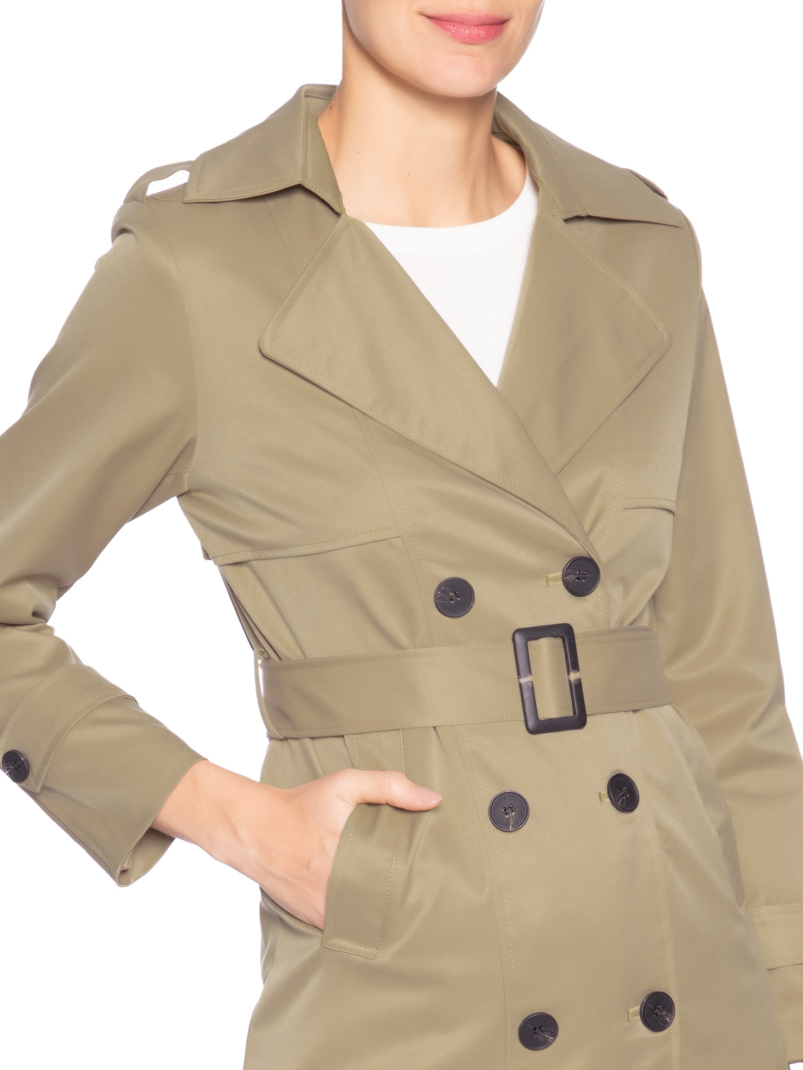 Casaco Trench Coat Feminino Bege Market 33