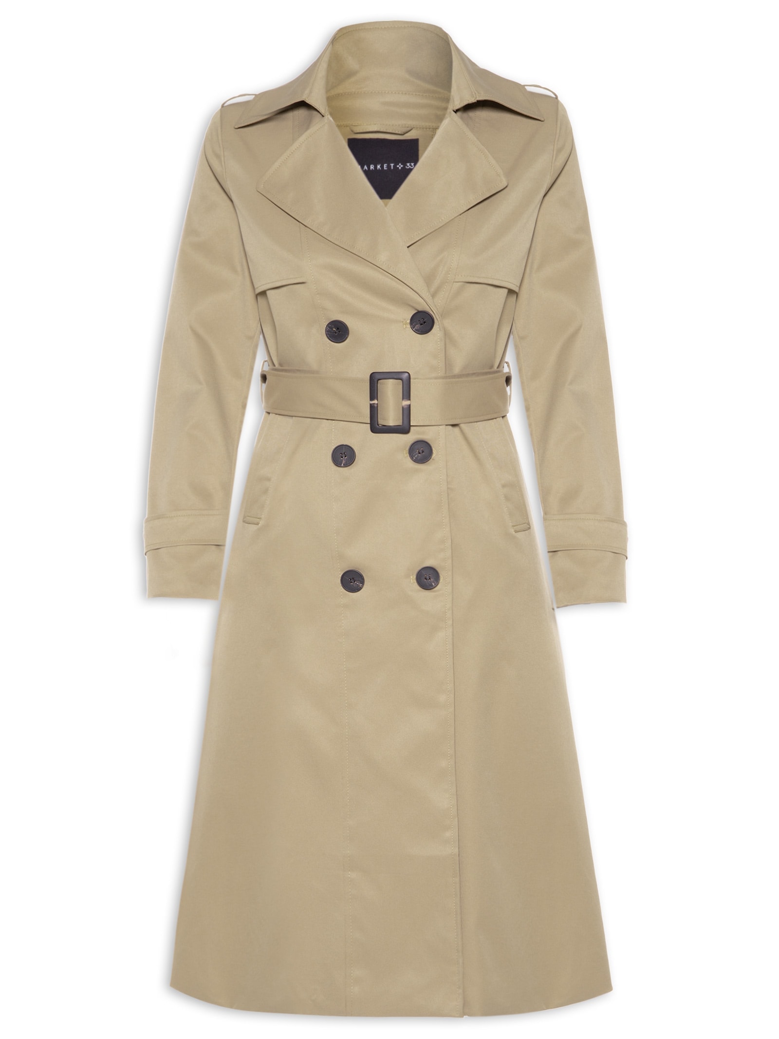 Casaco Trench Coat Feminino Bege Market 33