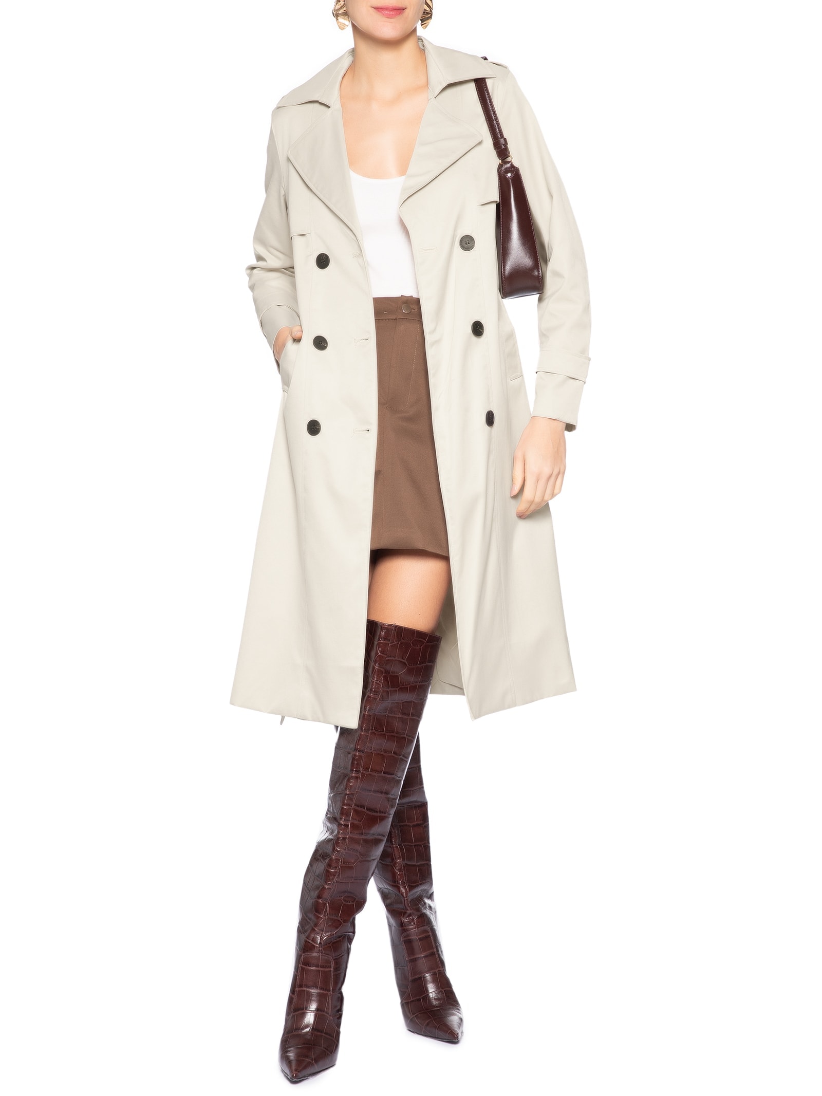 Casaco Trench Coat Feminino Off White Market 33