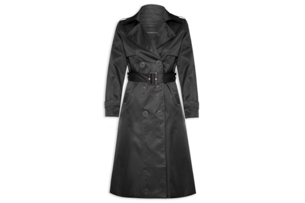 Casaco Trench Coat Feminino - Preto