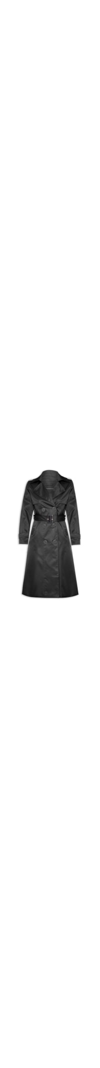 Casaco Trench Coat Feminino - Preto