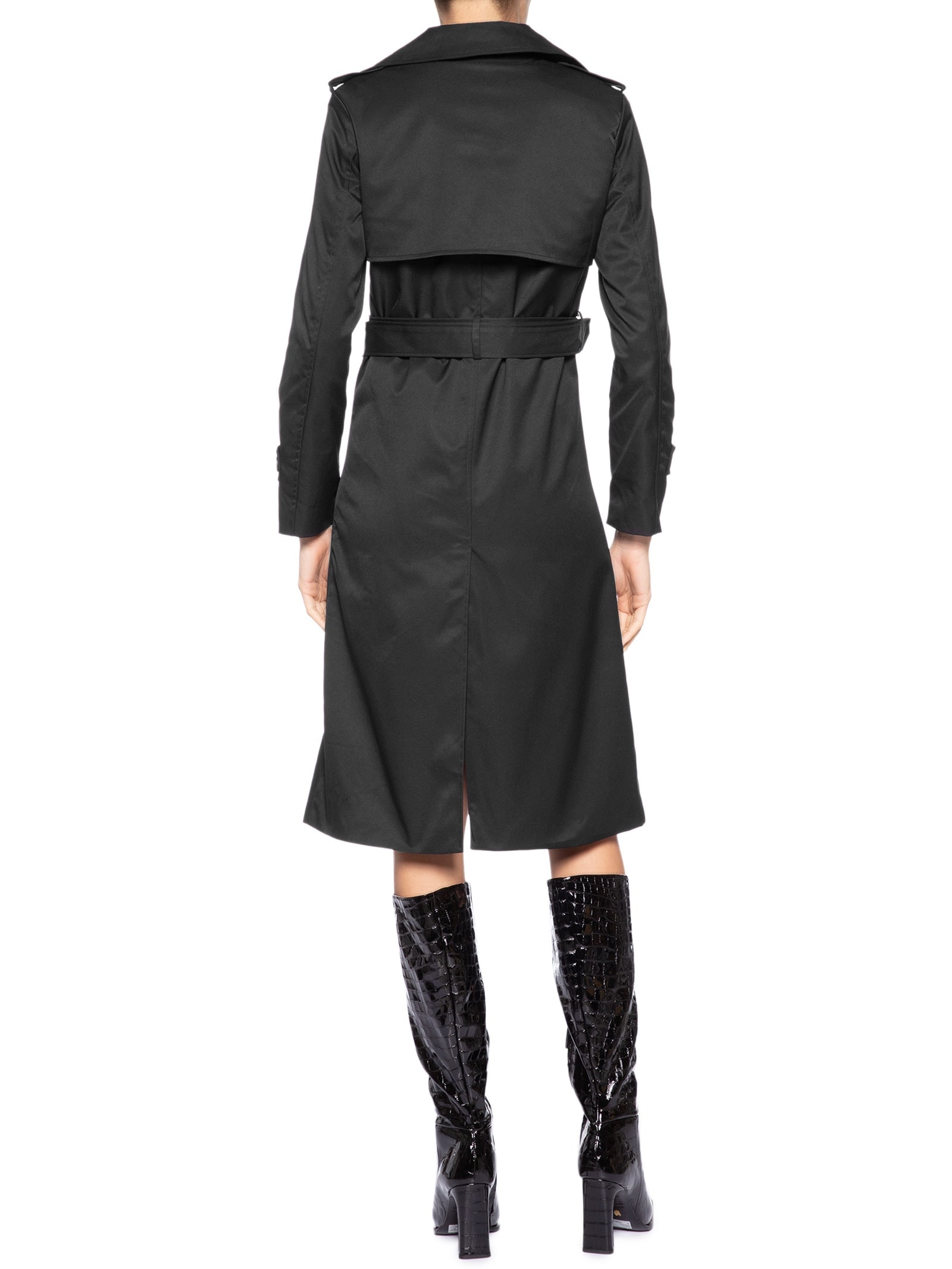 Casaco Trench Coat Feminino Preto Market 33