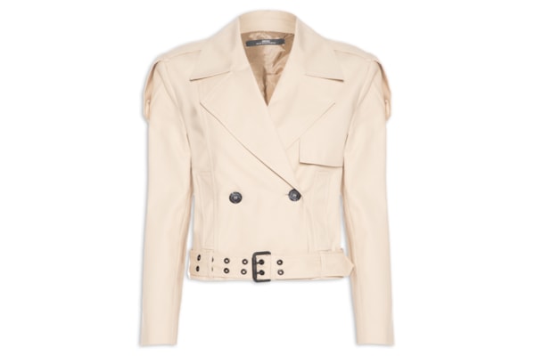 Casaco Trench Feminino Curto - Bege