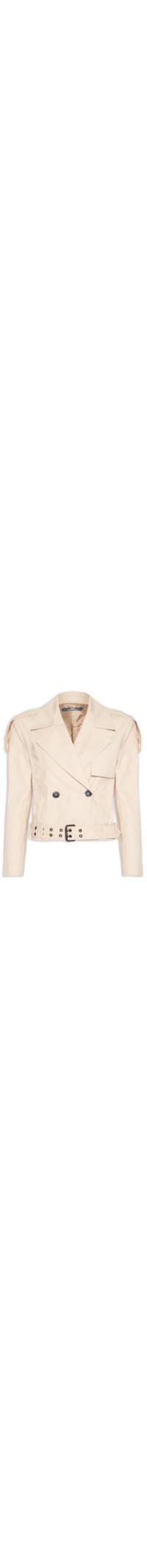 Casaco Trench Feminino Curto - Bege