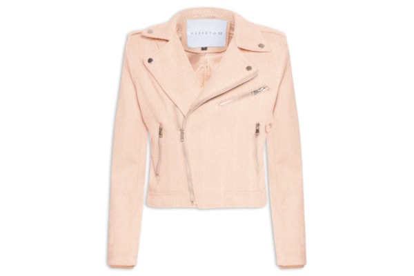 Casaqueto Feminino Com Zíper Diagonal - Bege