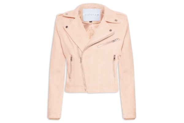 Casaqueto Feminino Com Zíper Diagonal - Bege