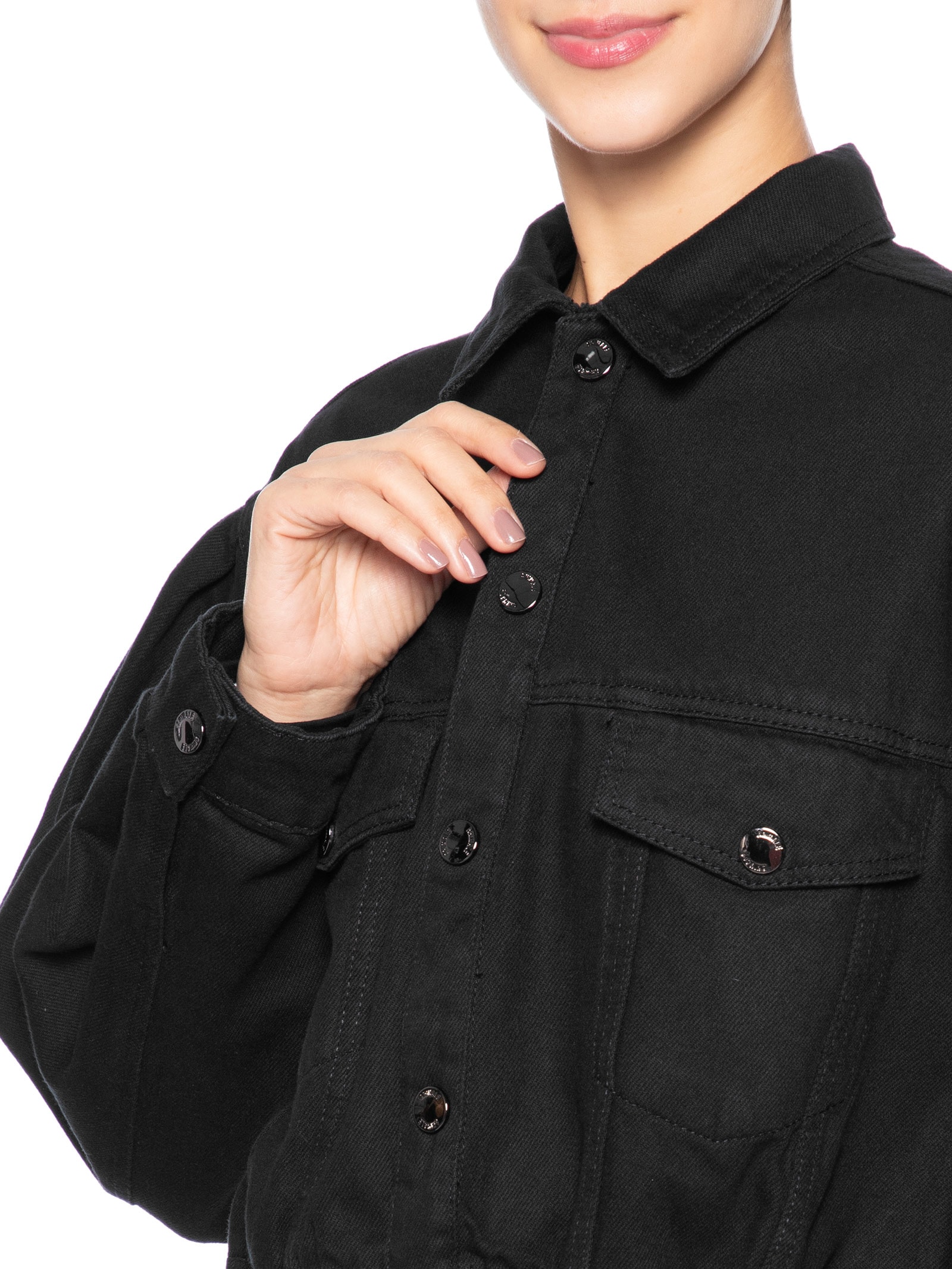 Casaqueto Feminino De Sarja Preto Animale