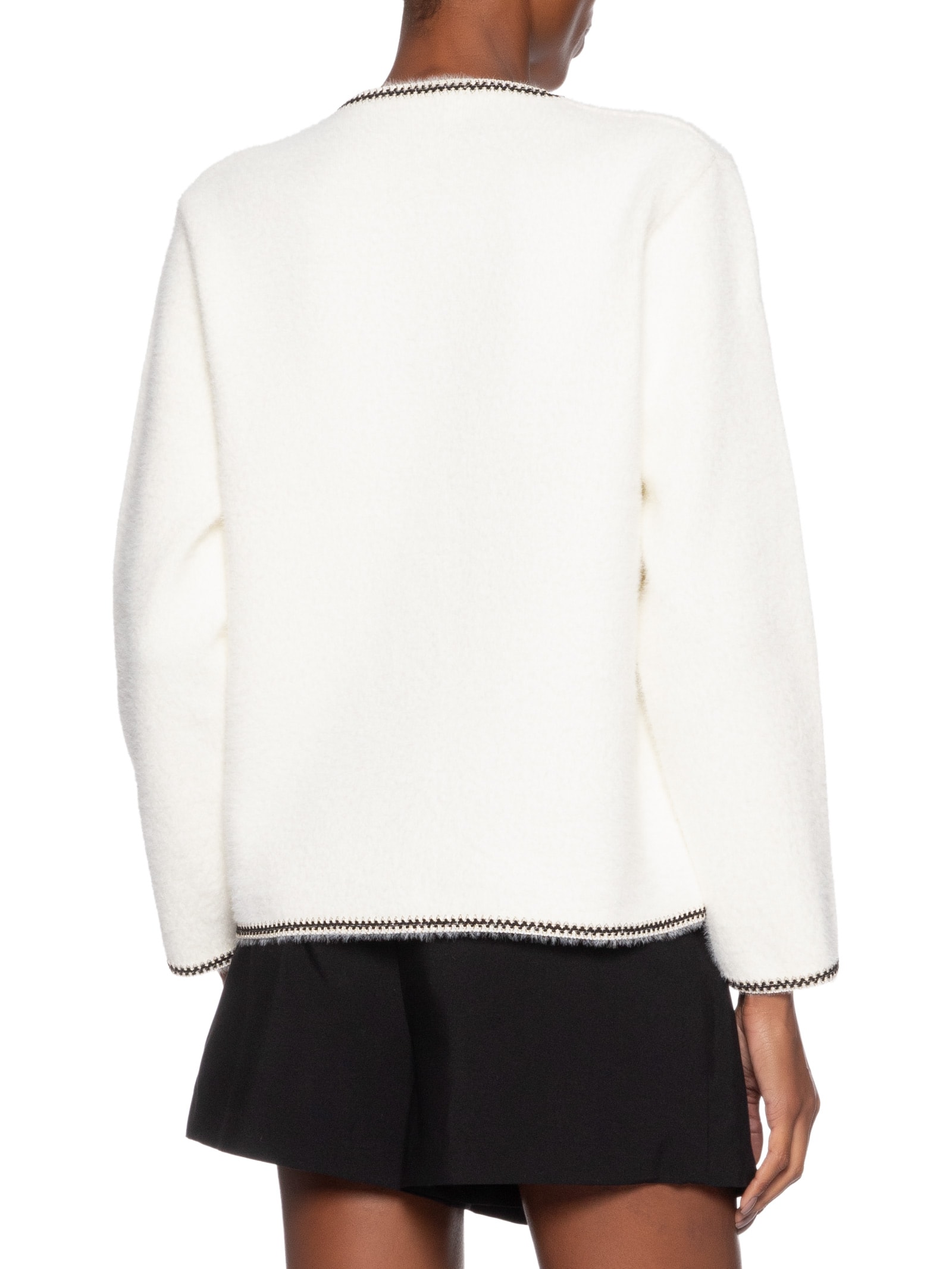 Casaqueto Feminino Em Tricot Off White Market 33