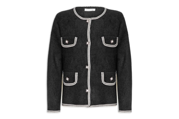 Casaqueto Feminino Em Tricot - Preto