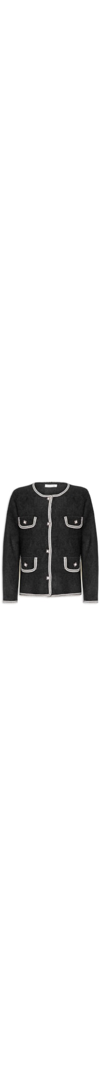 Casaqueto Feminino Em Tricot - Preto
