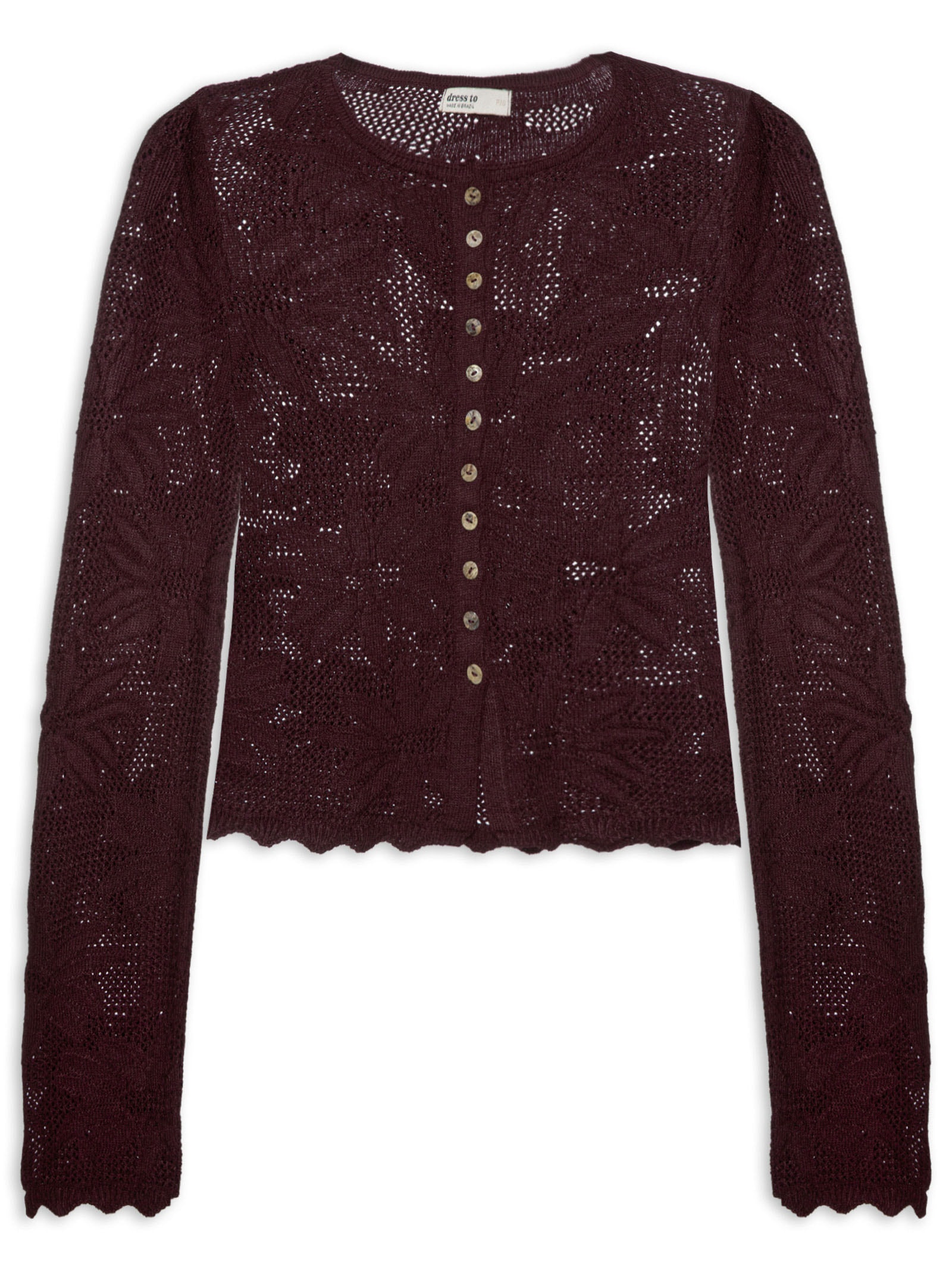 Casaqueto Feminino Tricot Jacquard Floral Vermelho Dress To