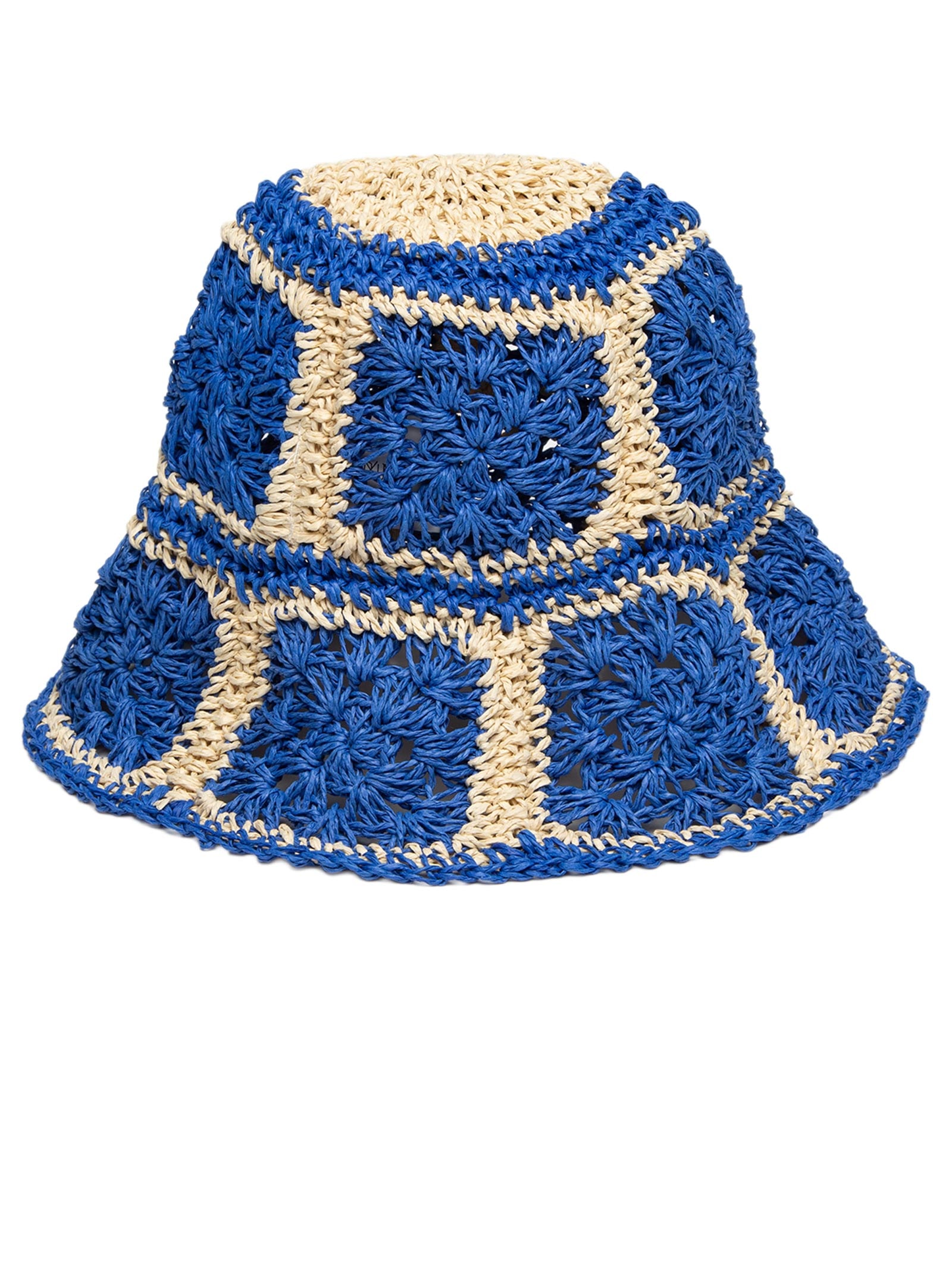 Chapéu Bucket Feminino Artesanal Ráfia Azul Farm Etc