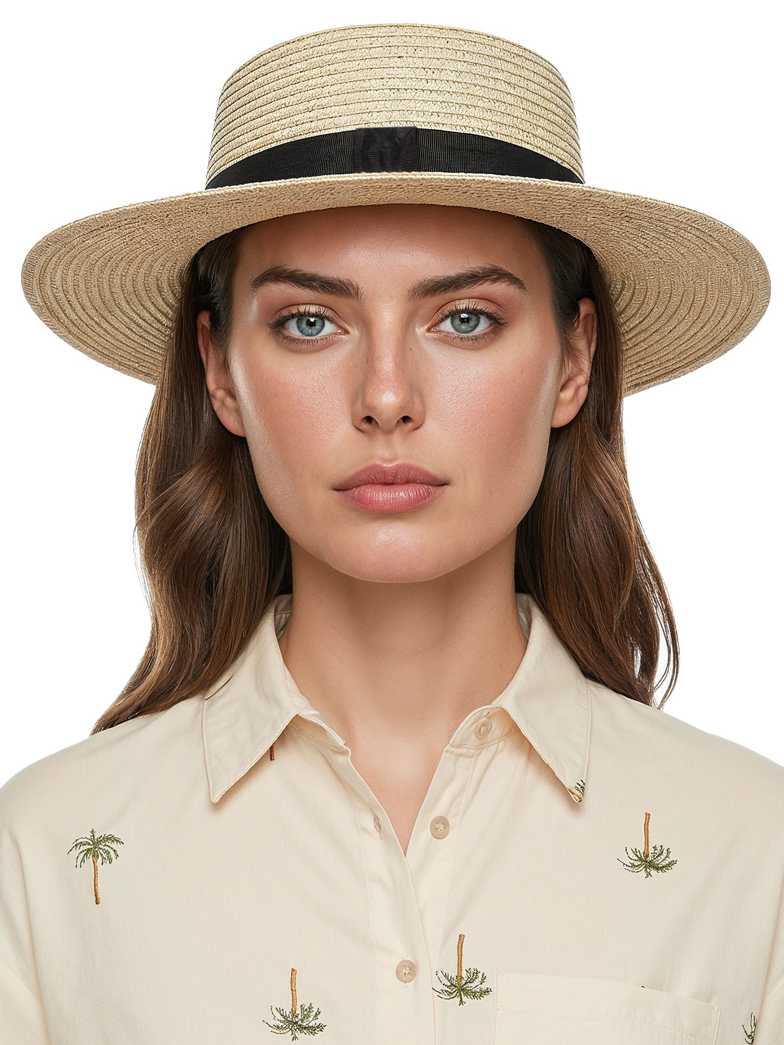 Chapéu De Palha Feminino Bege Mktbeach