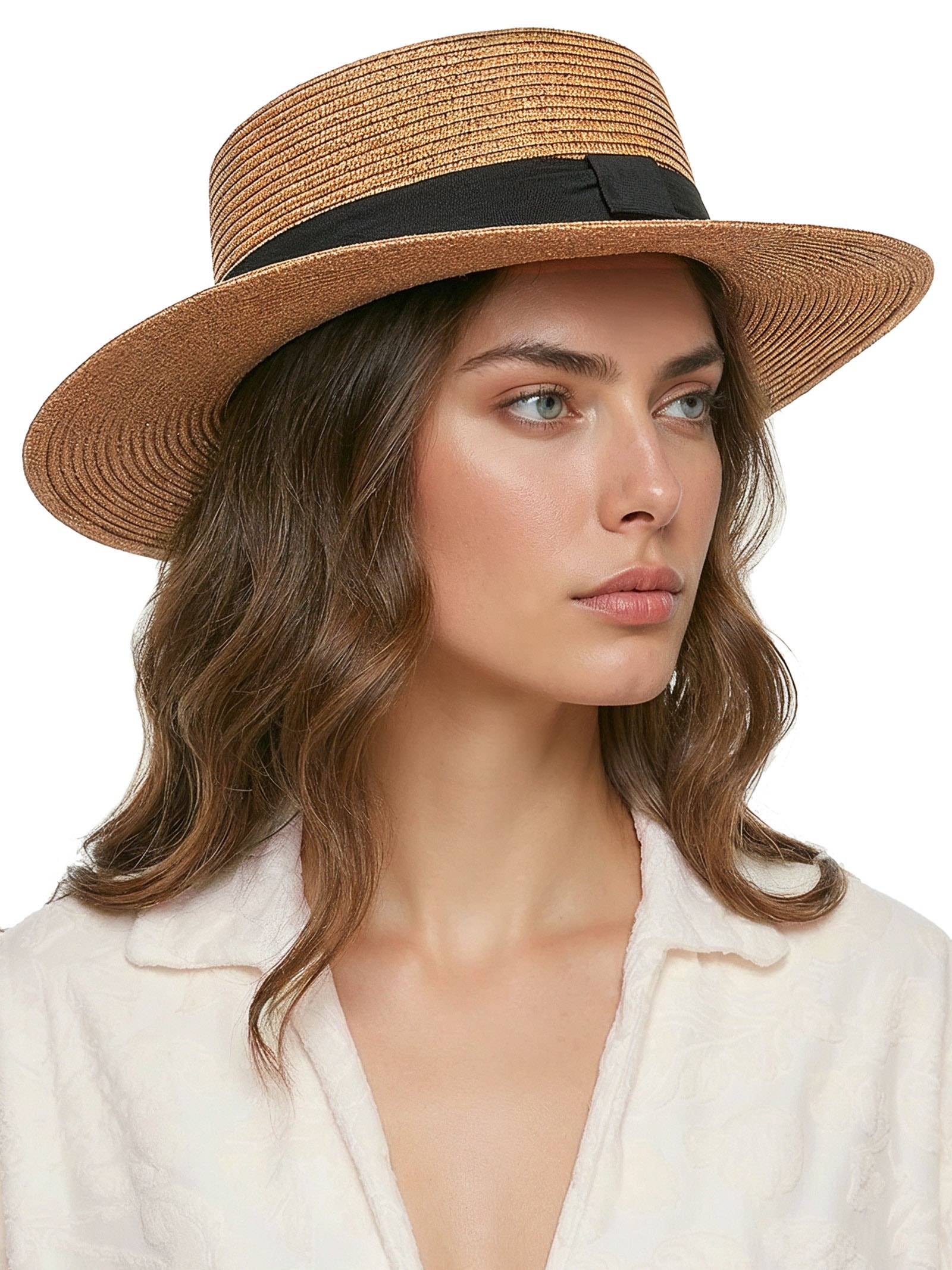 Chapéu De Palha Feminino Bege Mktbeach