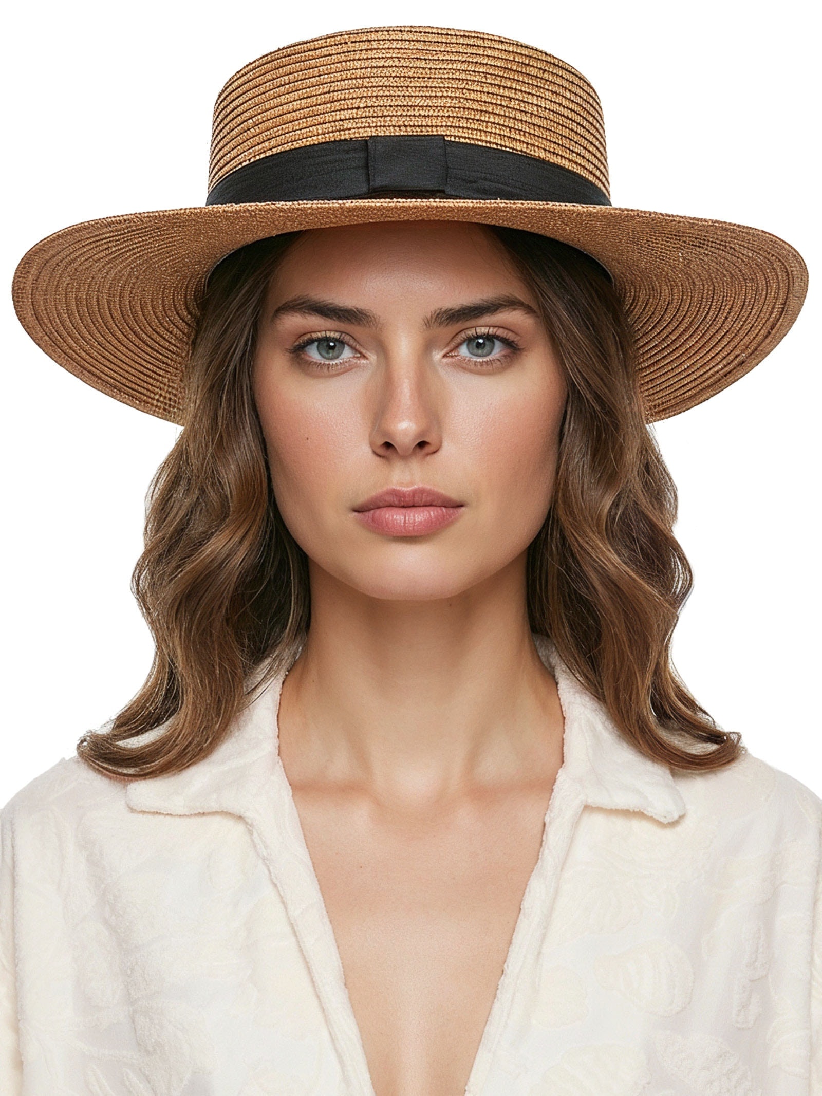 Chapéu De Palha Feminino Bege Mktbeach