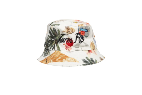 Chapéu Feminino Bucket Colagem Carioca - Branco