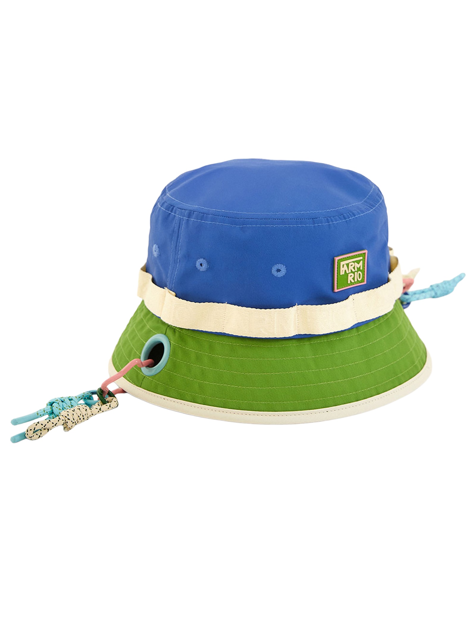 Chapéu Feminino Bucket Colorblock Cardume Azul Farm Etc
