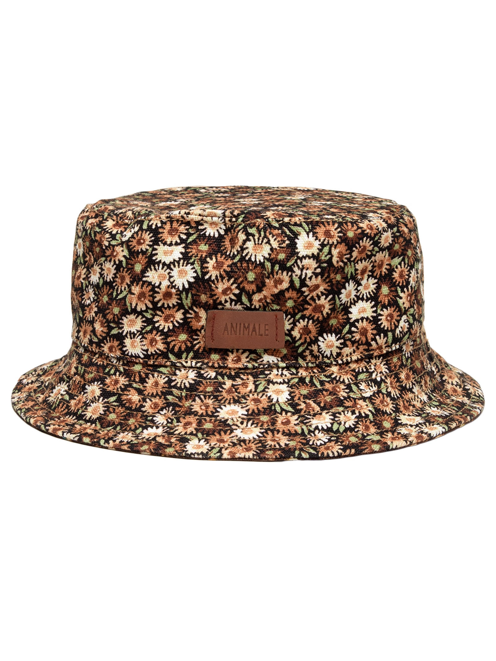 Chapéu Feminino Bucket Double Face Liberty Seeds Textura Marrom Animale