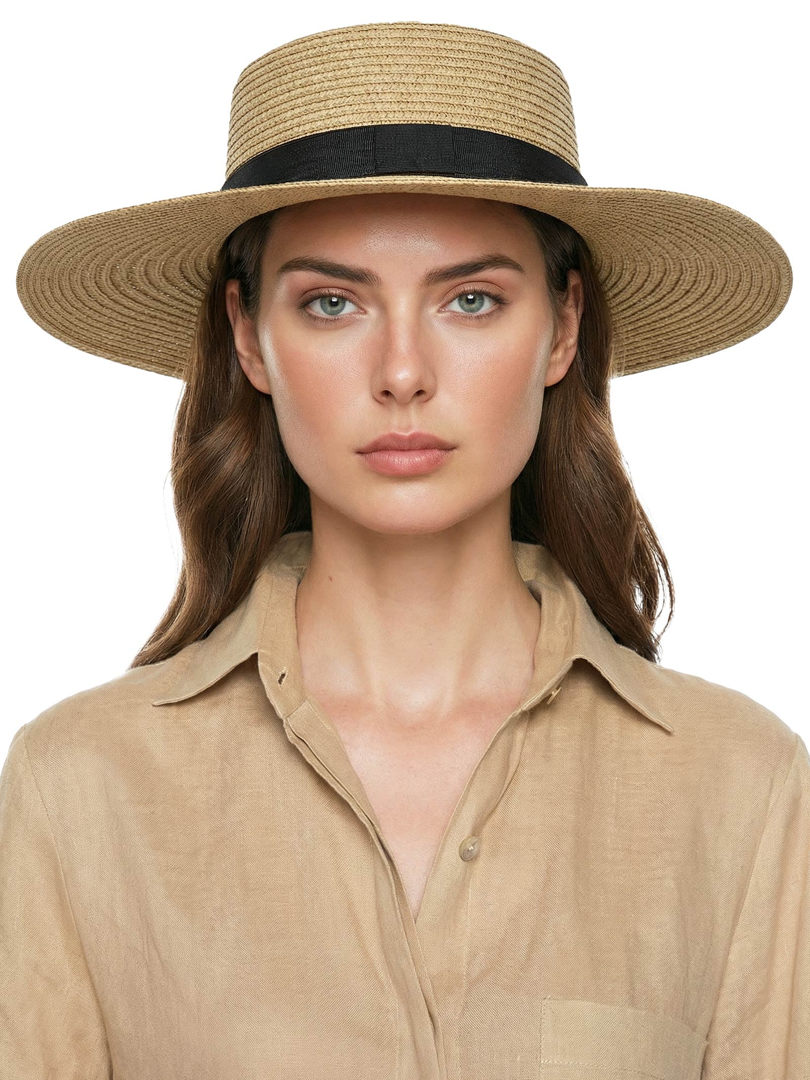 Chapéu Feminino De Palha Bege Mktbeach