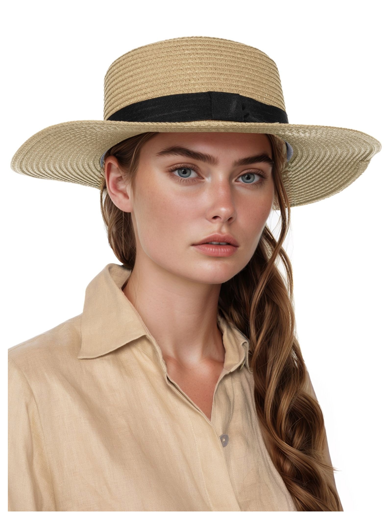 Chapéu Feminino De Palha Bege Market 33