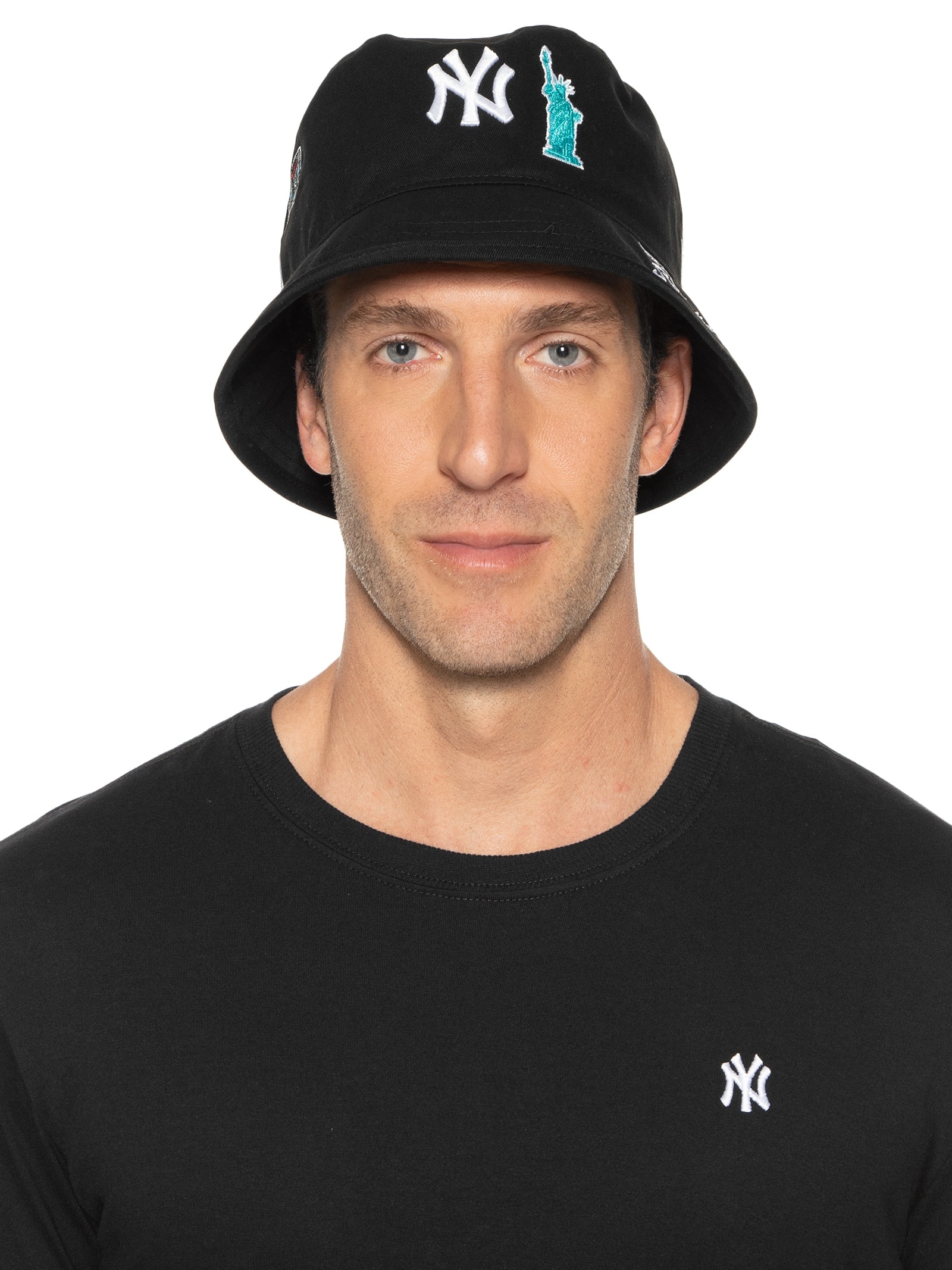 Chapéu Masculino Bucket Core City Icons New York Yankees Preto New Era