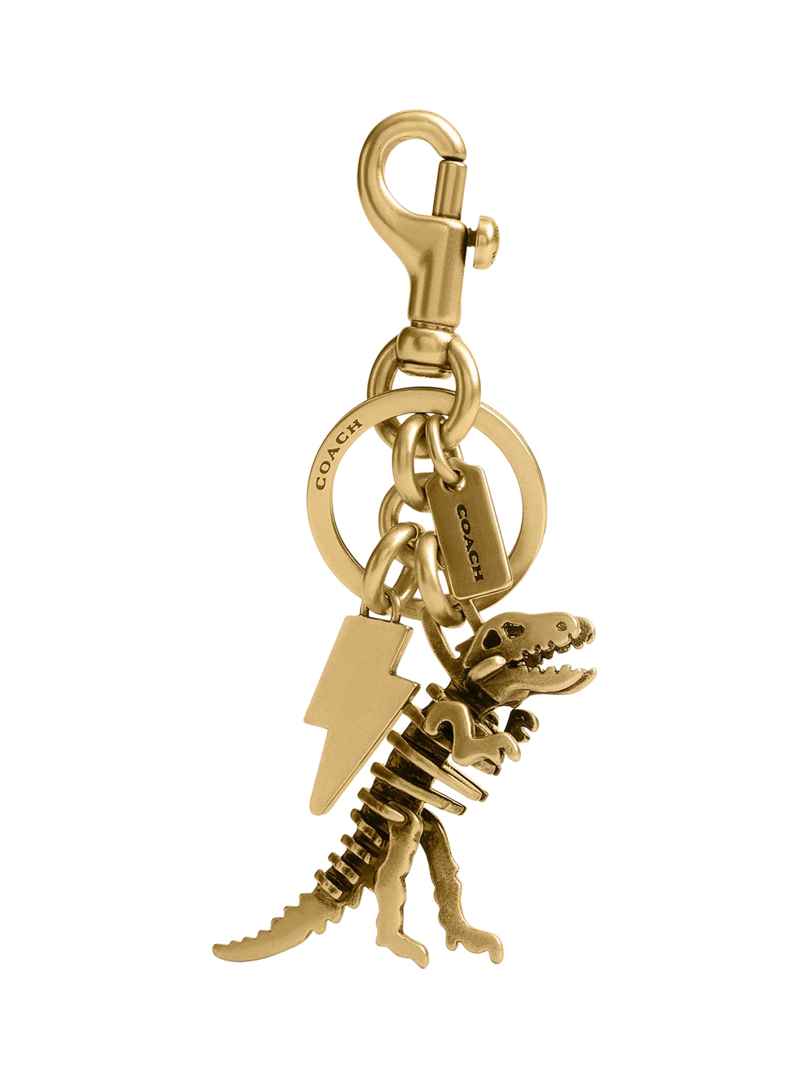 Chaveiro Feminino Small Rexy Skeleton Dourado Coach