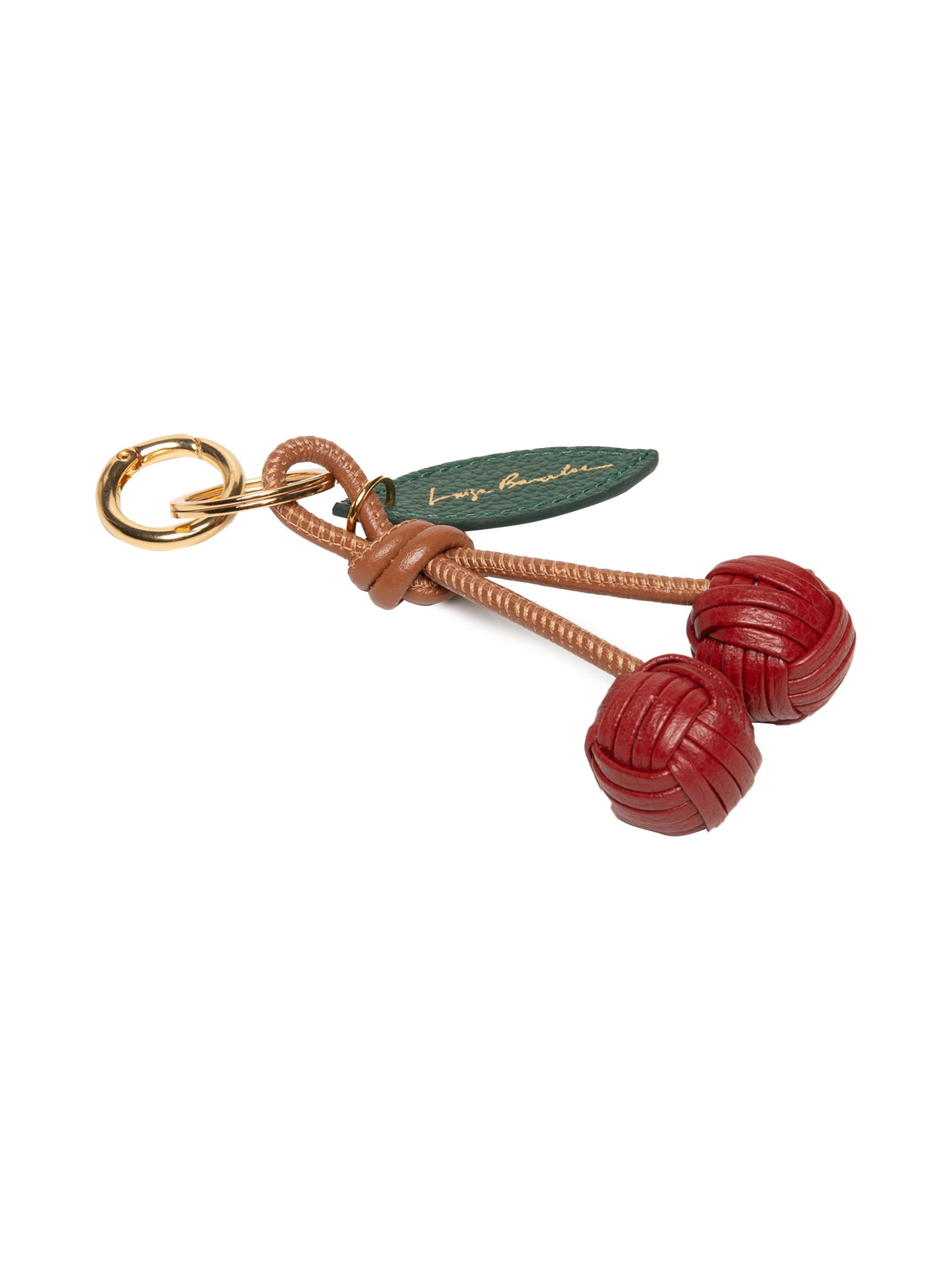 Chaveiro Viena Red/Esmeralda Enfeites Ouro Vermelho Luiza Barcelos