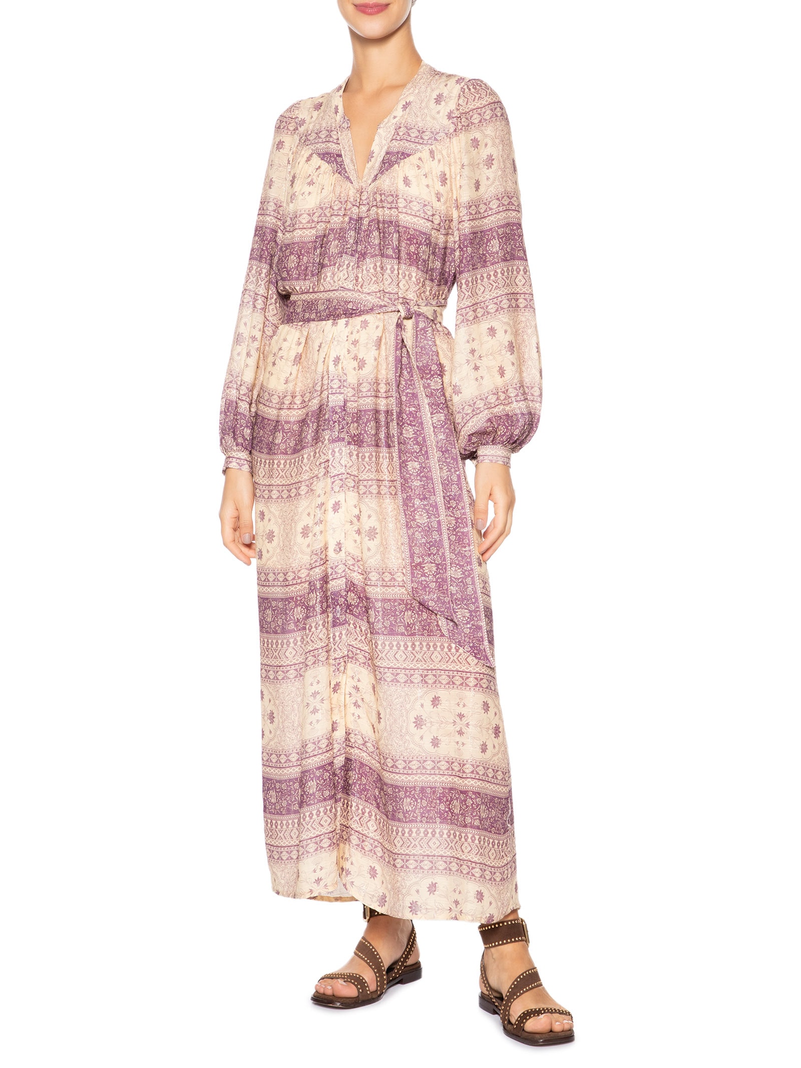 Chemise Estampa Hera Agata Roxo Maria Filó