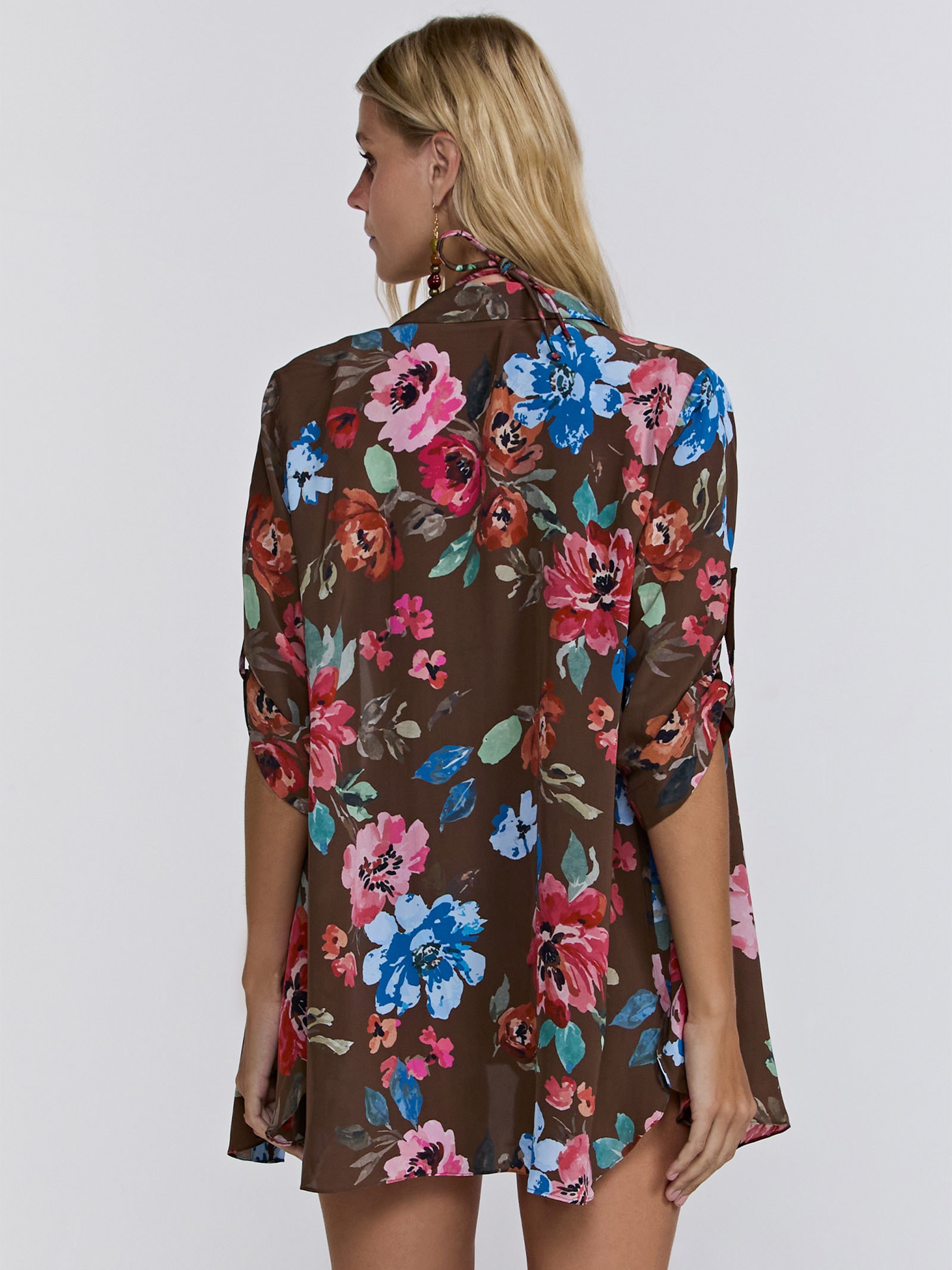 Chemise Feminina Básica Marrom Triya