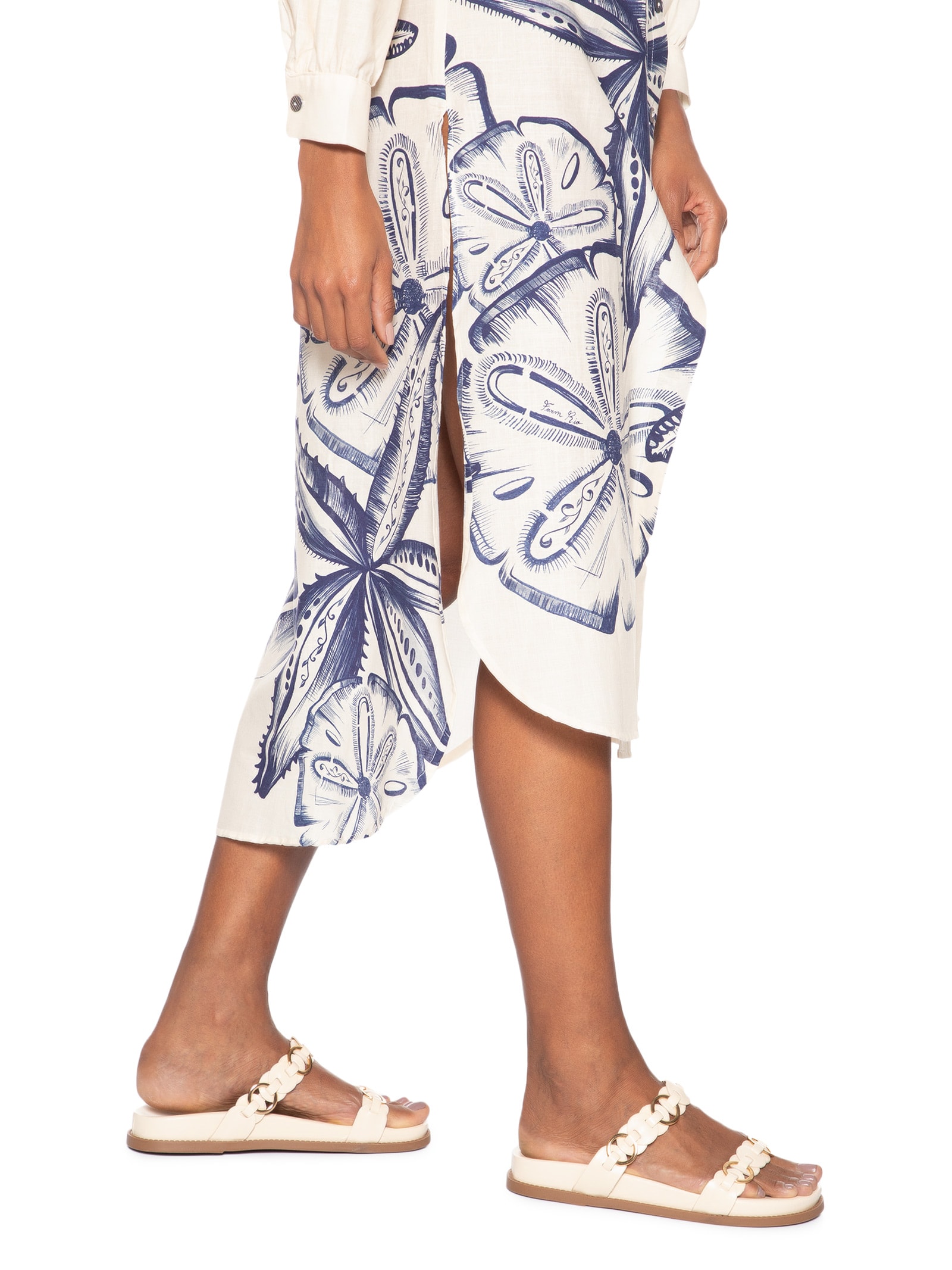 Chemise Feminino Mar De Estrelas Off White Farm Praia