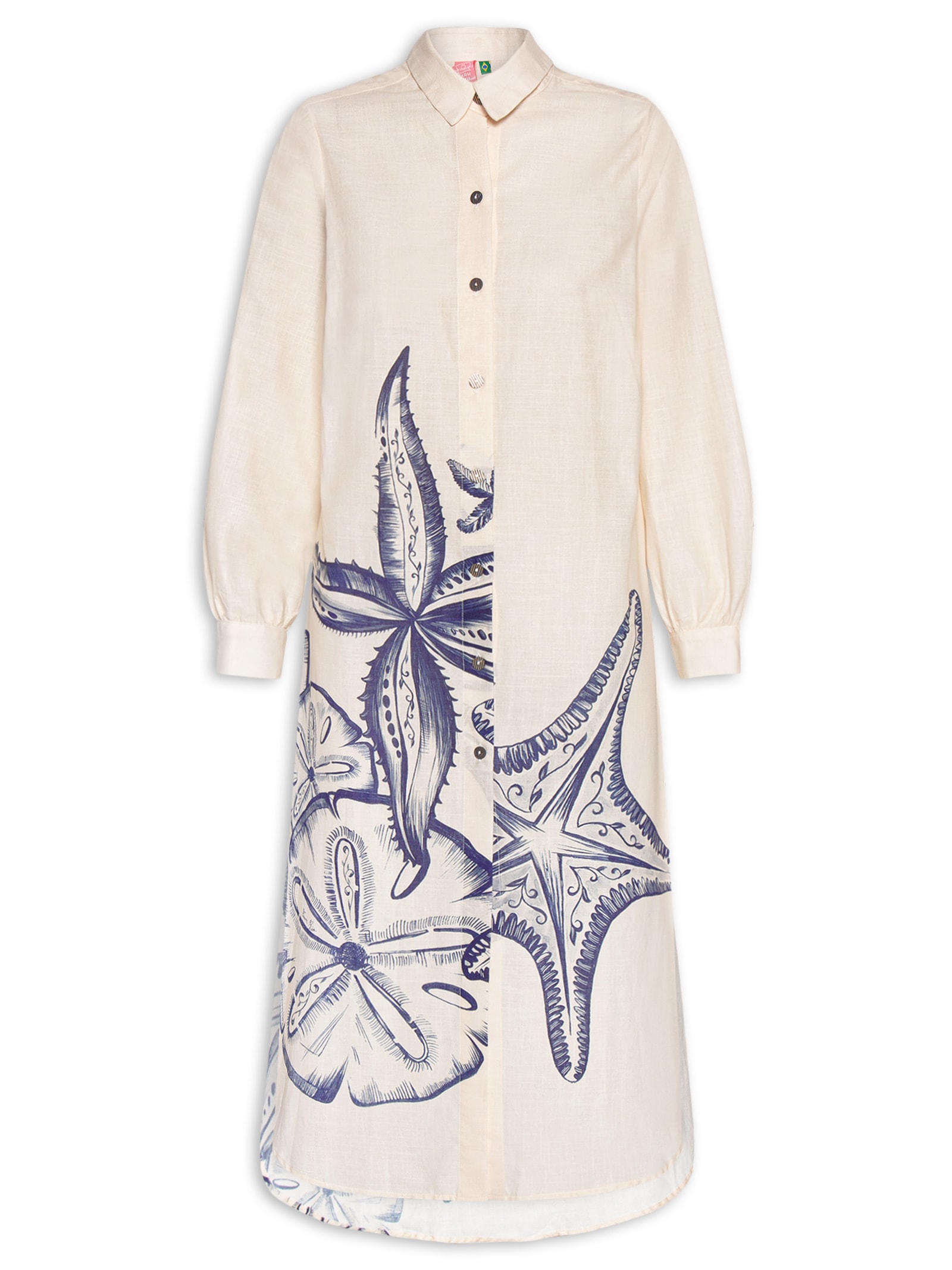 Chemise Feminino Mar De Estrelas Off White Farm Praia