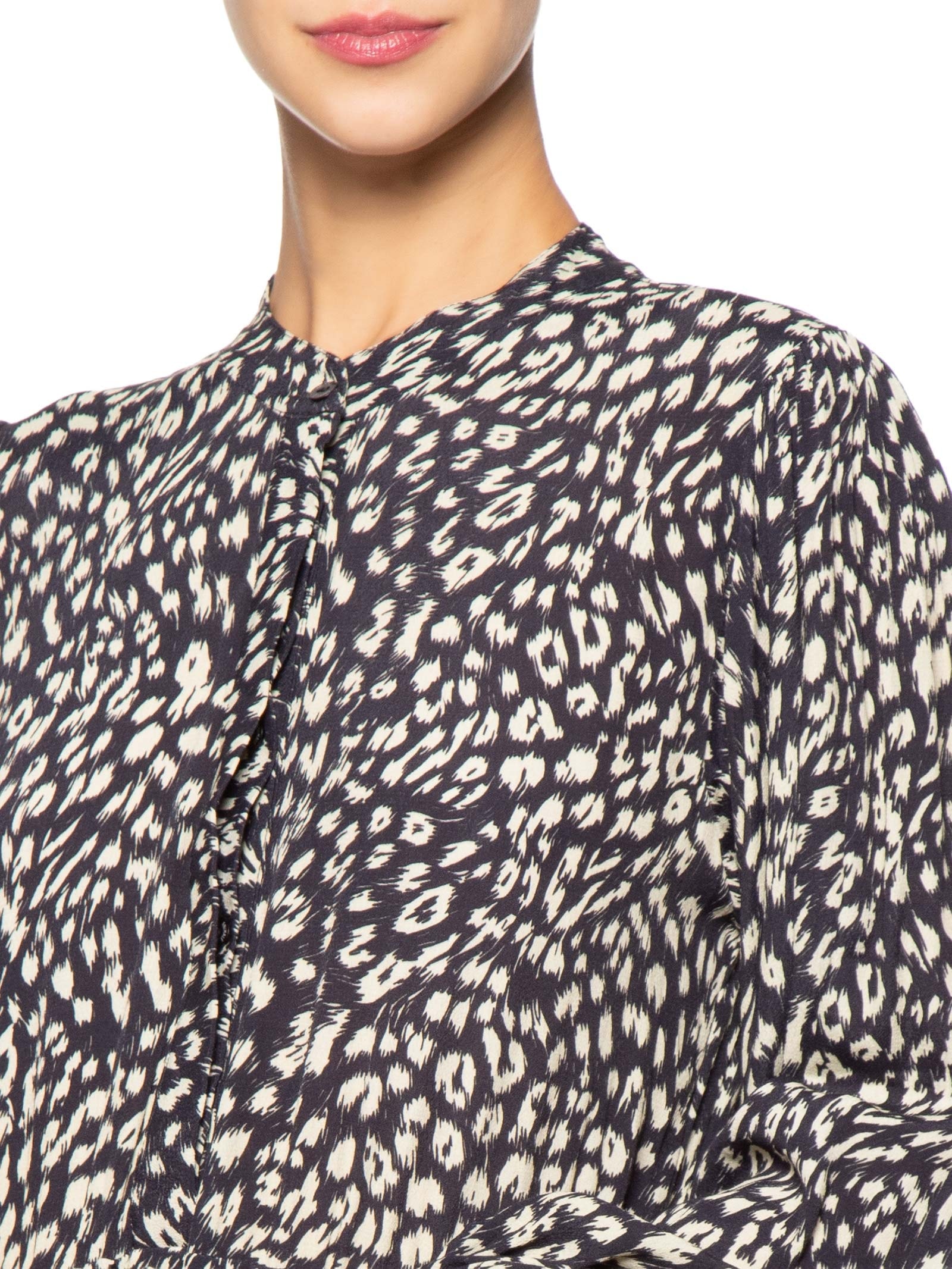 Chemise Midi Onça Abby Preto Animale