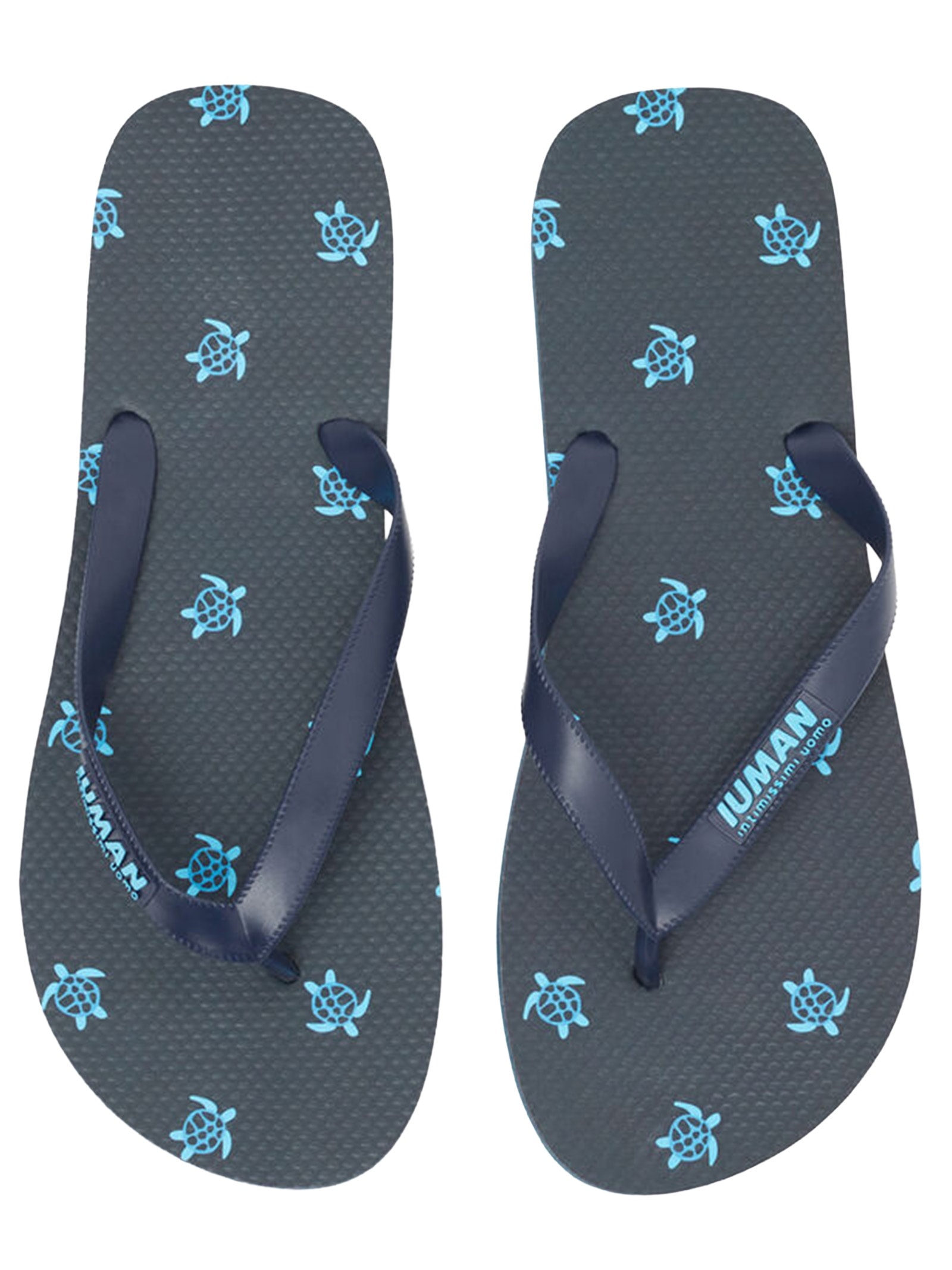 Chinelo De Dedo Com Estampa De Tartarugas Azul Intimissimi