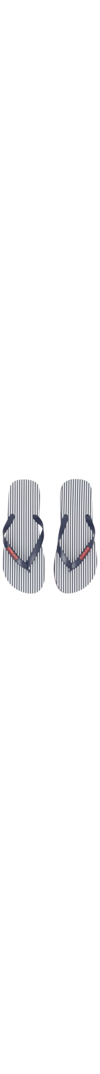 Chinelo De Dedo Listrado - Azul