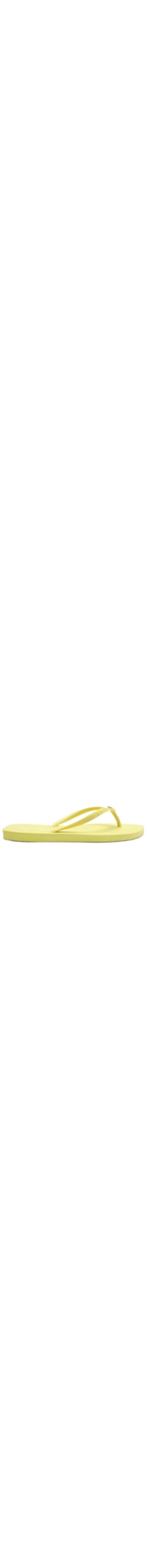 Chinelo Feminino De Dedo Tira Tecido Logo - Amarelo