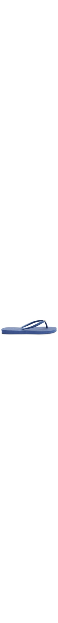 Chinelo Feminino De Dedo Tira Tecido Logo - Azul