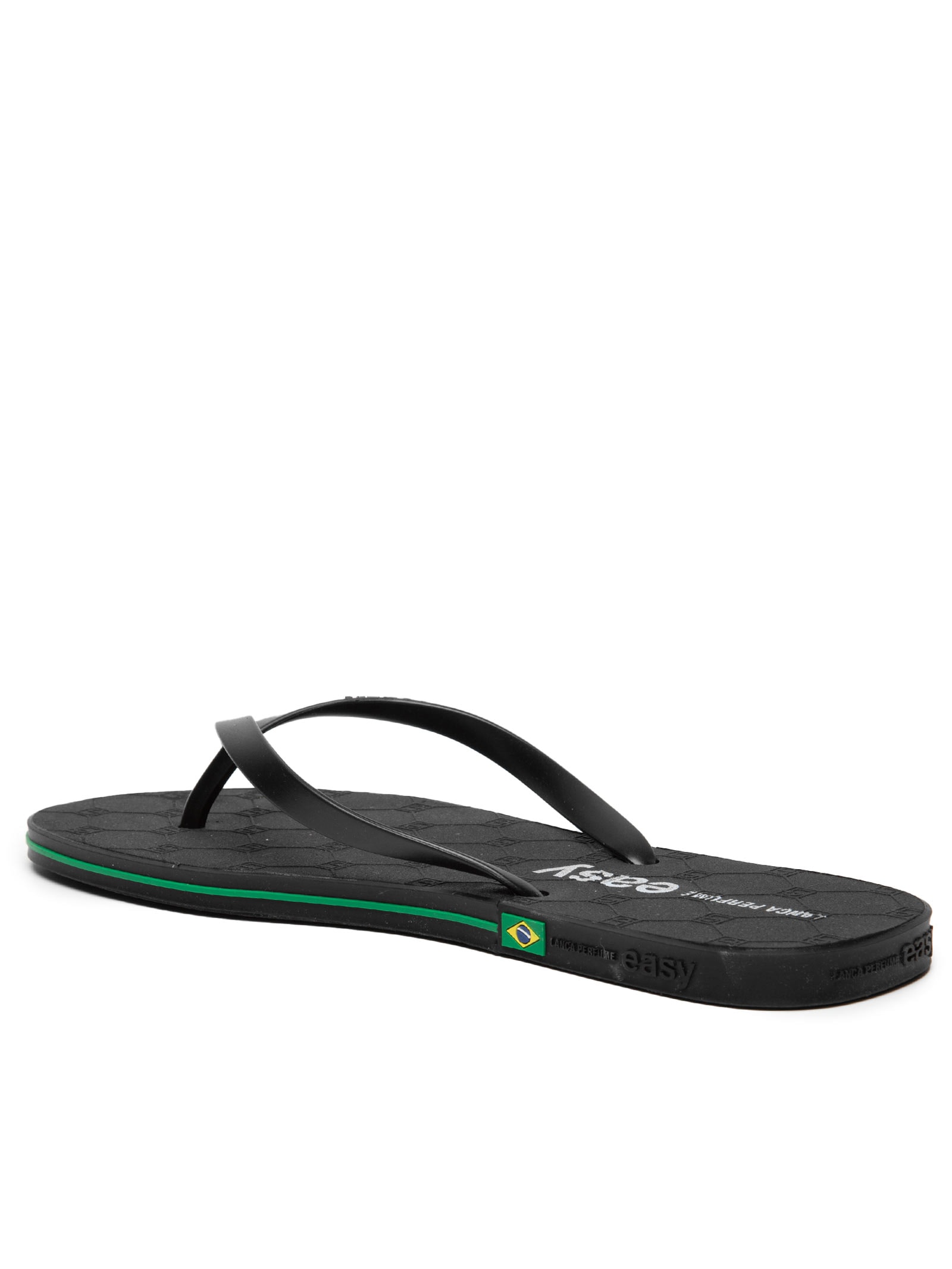 Chinelo Feminino Easy Bandeira Do Brasil Preto Lança Perfume