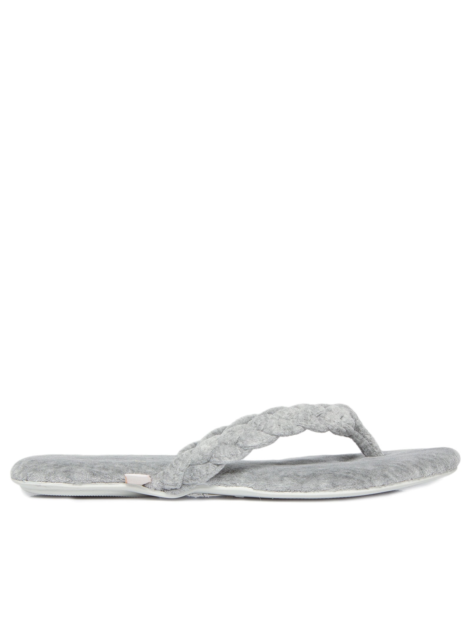 Chinelo Feminino Flip Flo Tira Trançada Cinza Jogê
