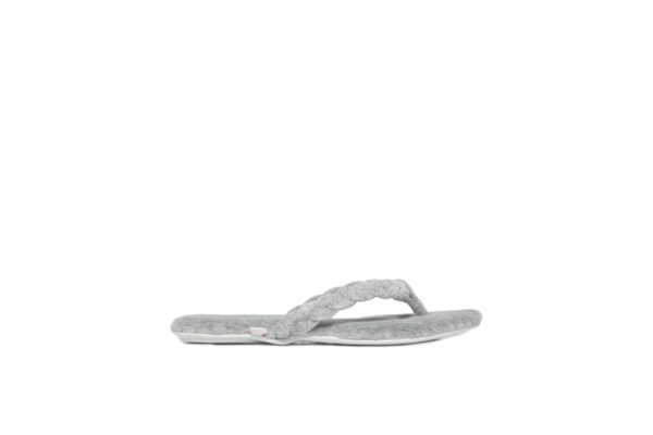 Chinelo Feminino Flip Flo Tira Trançada - Cinza