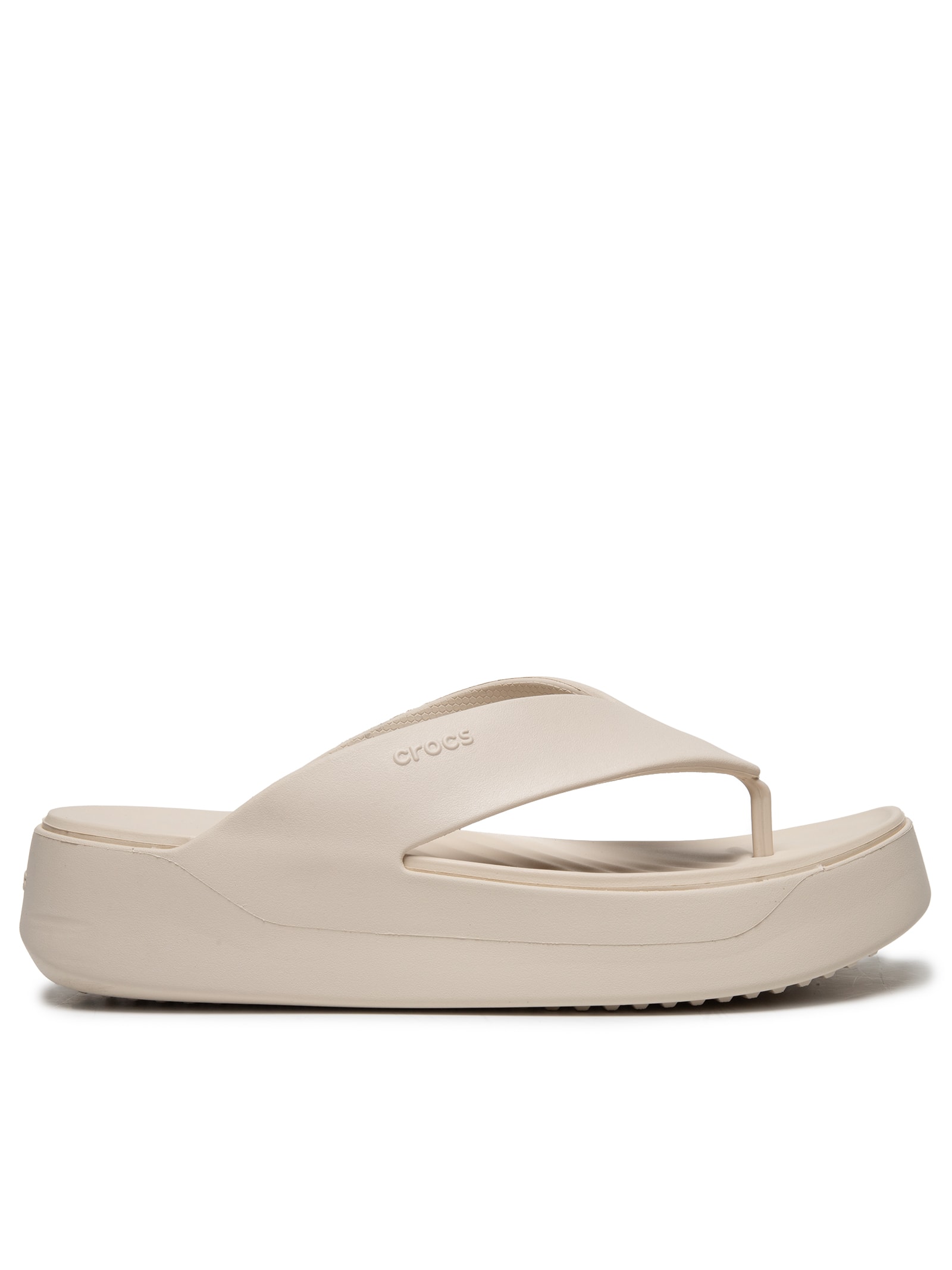 Chinelo Feminino Getaway Platform Flip Bege Crocs