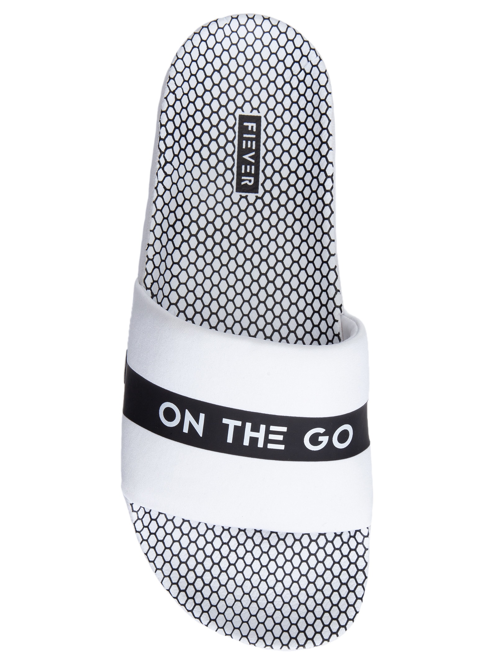 Chinelo Feminino Slider Escritas Branco Fiever