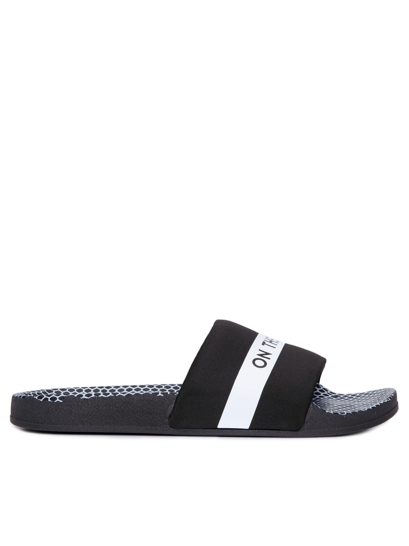 Chinelo Feminino Slider Escritas Preto Fiever