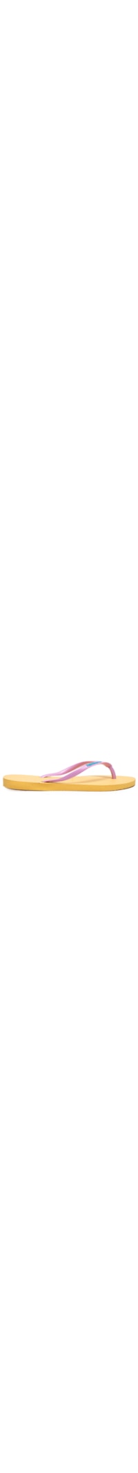 Chinelo Feminino Slim Logo Pop Up - Amarelo