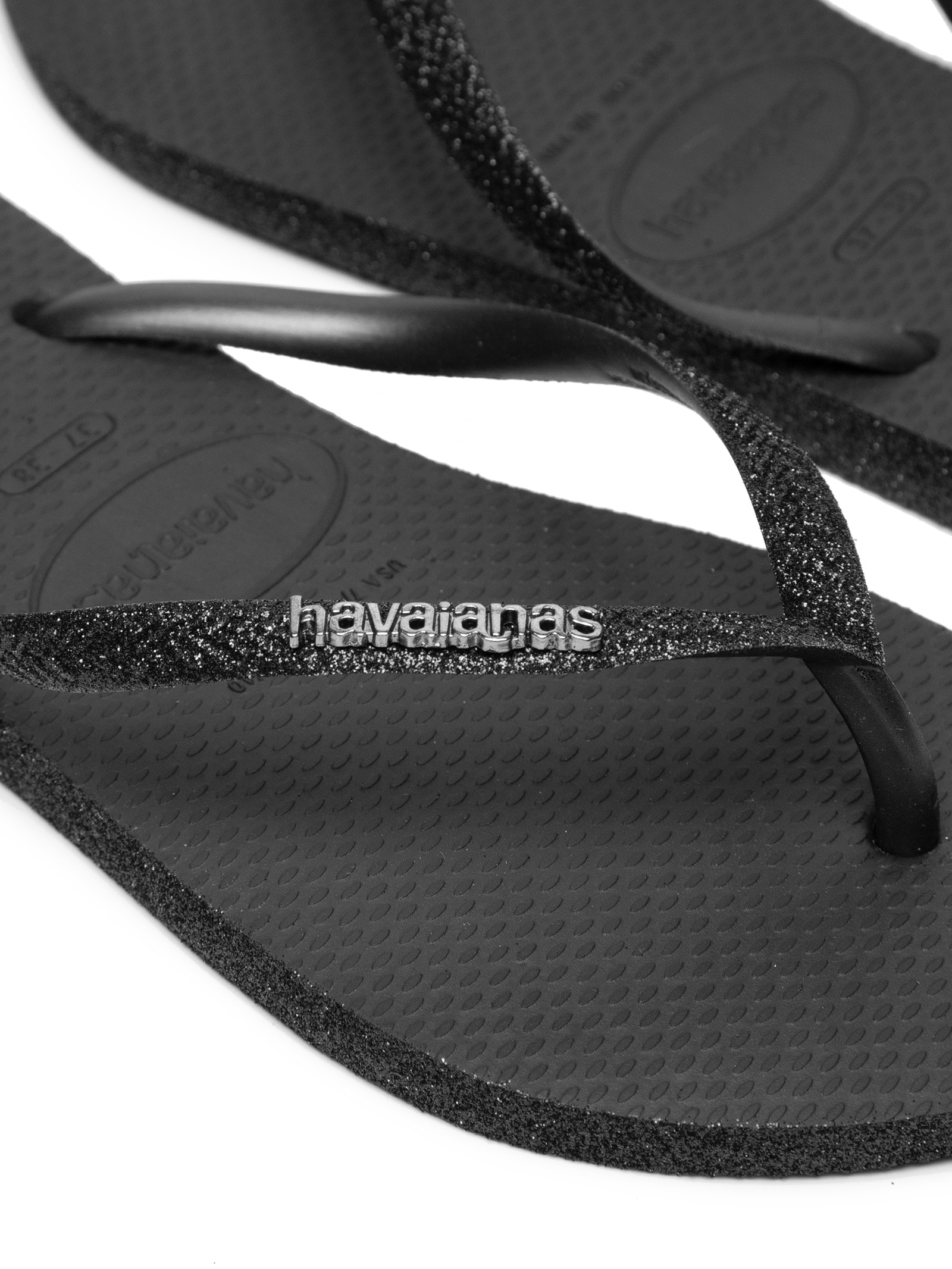 Havaianas Chinelo Feminino Slim Sparkle Me Preto