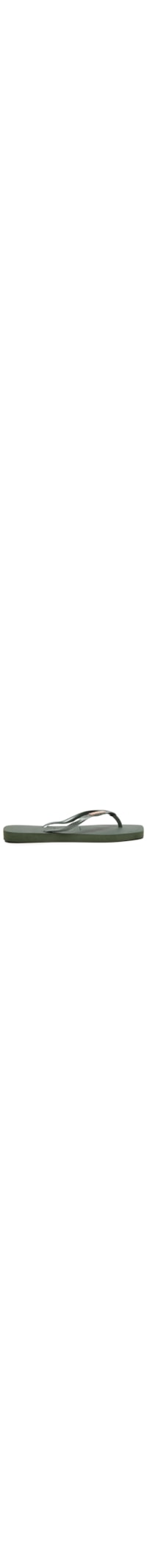 Chinelo Feminino Slim Square Logo Metalic - Verde